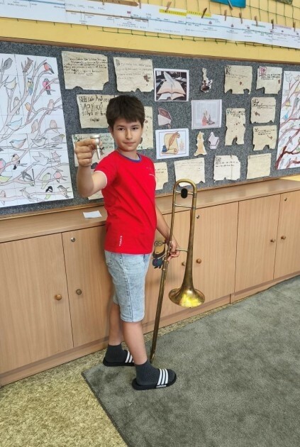 Hudební okénko ve 4.A aneb když zazní trombón